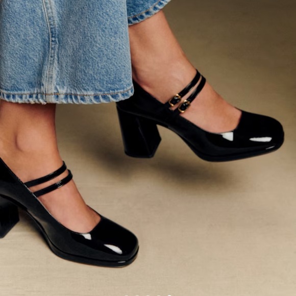 Sezane Shoes - Sezane Carmen Black Patent Leather Mary Jane’s NIB NWT